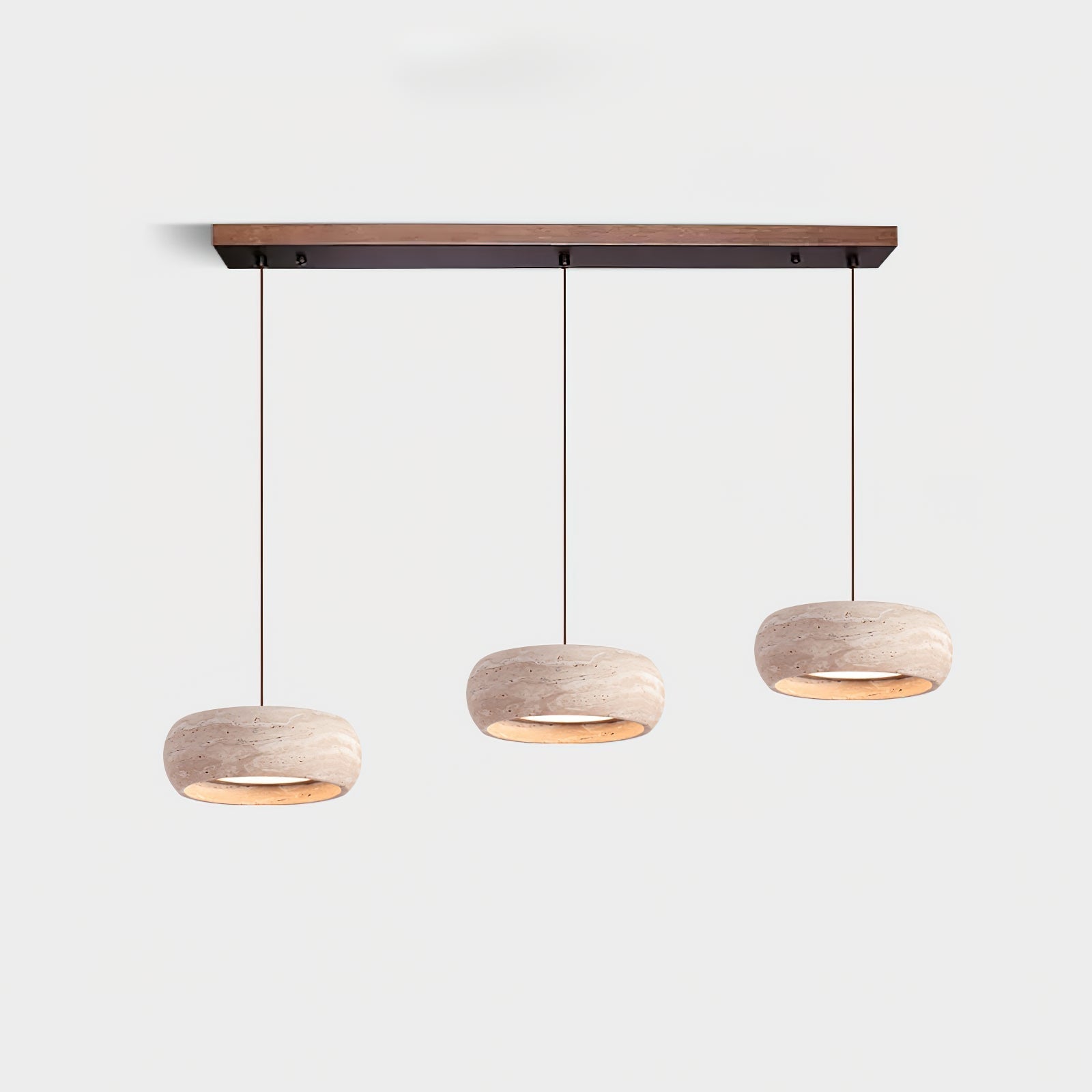 Eurvaran Moderne Minimaliste Tambour Travertin Lumière Pendentif - Neutralighting