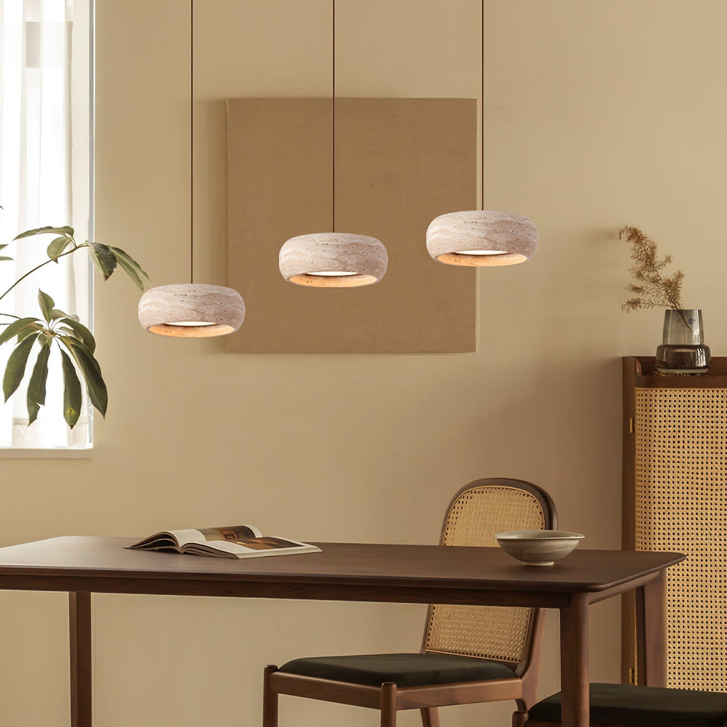 Tova Suspensions en Travertin en Forme de Donut - Neutralighting