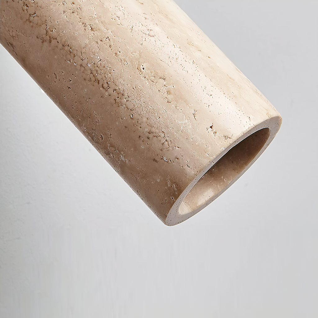 Arvararae Moderne Minimaliste Bois Travertin Applique Murale - Neutralighting