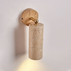 Arvararae Moderne Minimaliste Bois Travertin Applique Murale - Neutralighting
