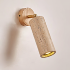 Arvararae Moderne Minimaliste Bois Travertin Applique Murale - Neutralighting