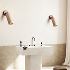 Arvararae Moderne Minimaliste Bois Travertin Applique Murale - Neutralighting