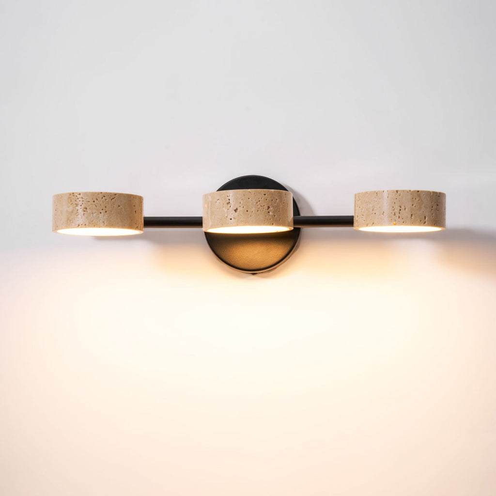 Ceshair Applique Murale Multi Tête en Travertin Lumière de Coiffeuse - Neutralighting