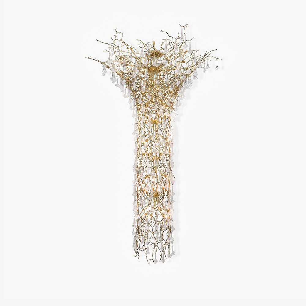 Abeleisa Lustre Laiton Cristal Forme Branche d'Arbre et Échelle - Neutralighting