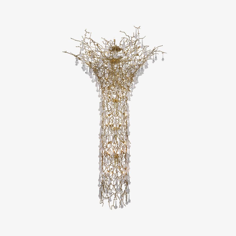 Abeleisa Lustre Laiton Cristal Forme Branche d'Arbre et Échelle - Neutralighting