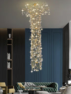 Abeleisa Lustre Laiton Cristal Forme Branche d'Arbre et Échelle - Neutralighting