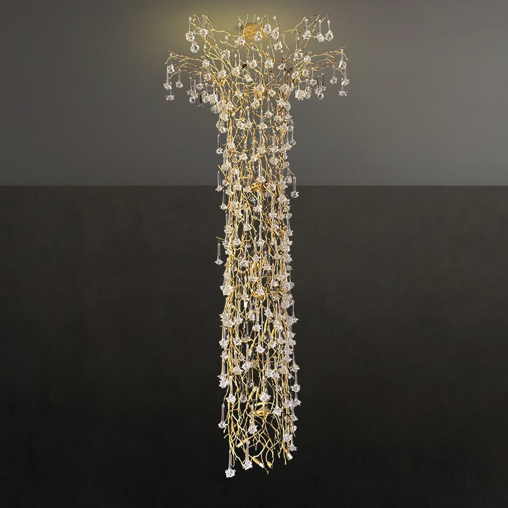Abeleisa Lustre Laiton Cristal Forme Branche d'Arbre et Échelle - Neutralighting