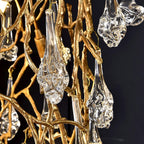 Abeleisa Lustre Laiton Cristal Forme Branche d'Arbre et Échelle - Neutralighting
