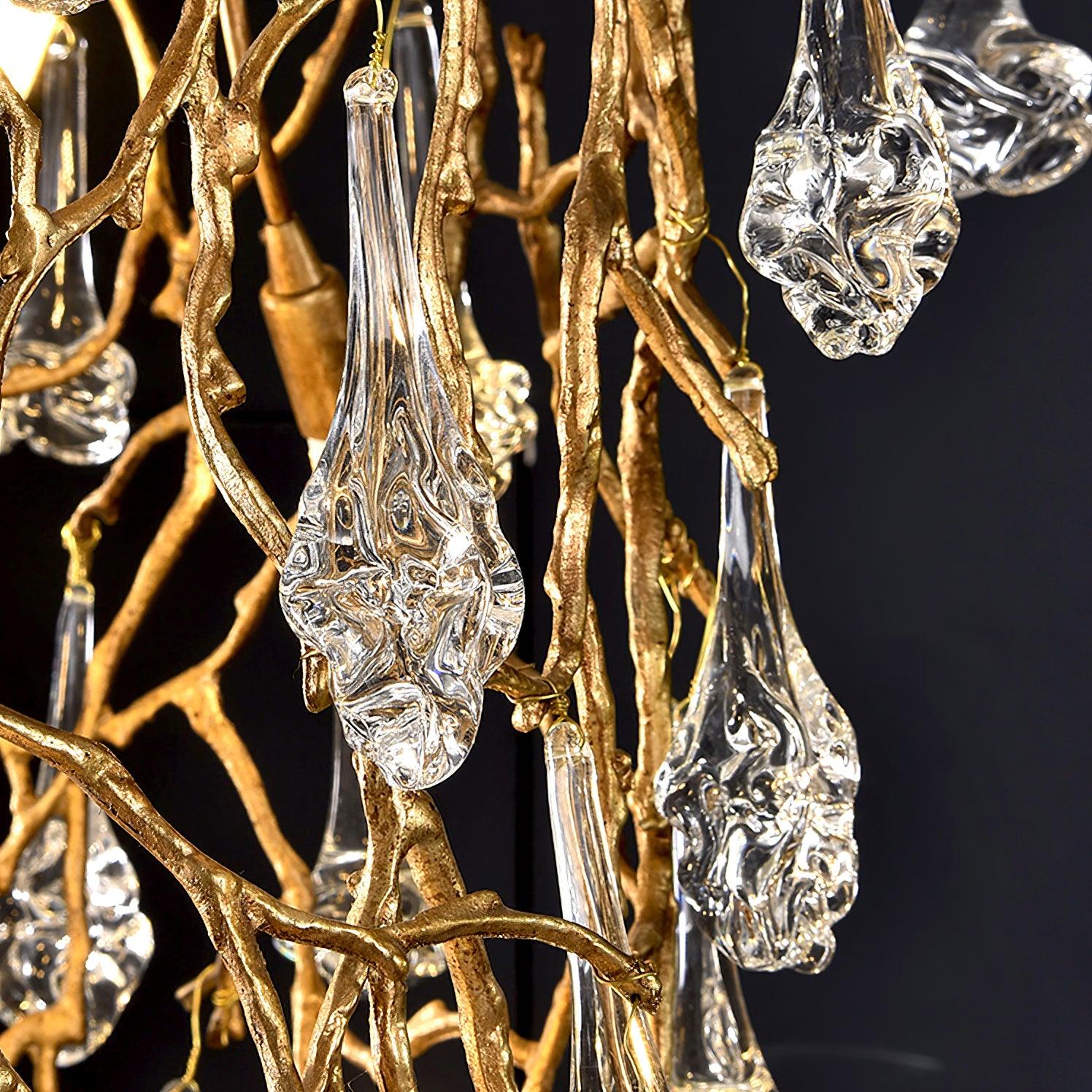 Abeleisa Lustre Laiton Cristal Forme Branche d'Arbre et Échelle - Neutralighting