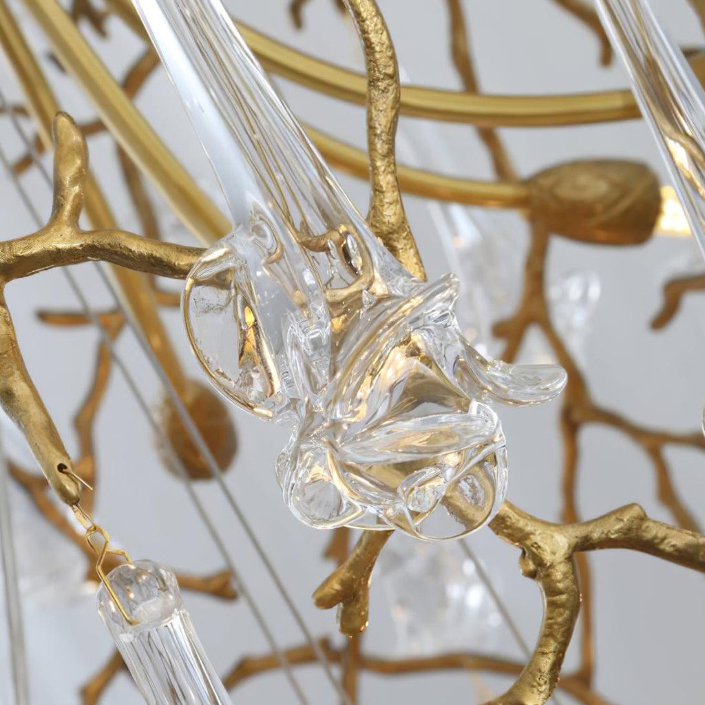 Abeleisa Lustre Laiton Cristal Forme Branche d'Arbre et Échelle - Neutralighting