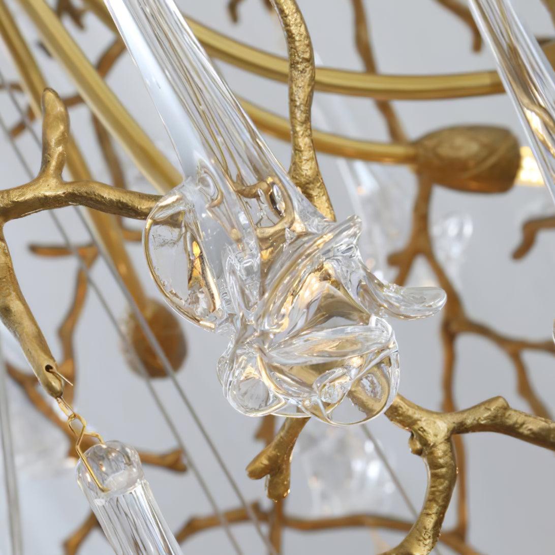 Abeleisa Lustre Laiton Cristal Forme Branche d'Arbre et Échelle - Neutralighting
