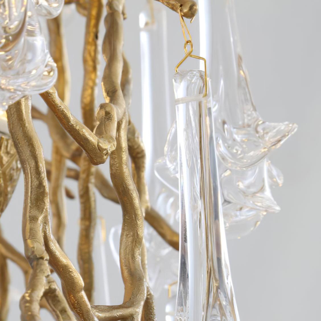 Abeleisa Lustre Laiton Cristal Forme Branche d'Arbre et Échelle - Neutralighting