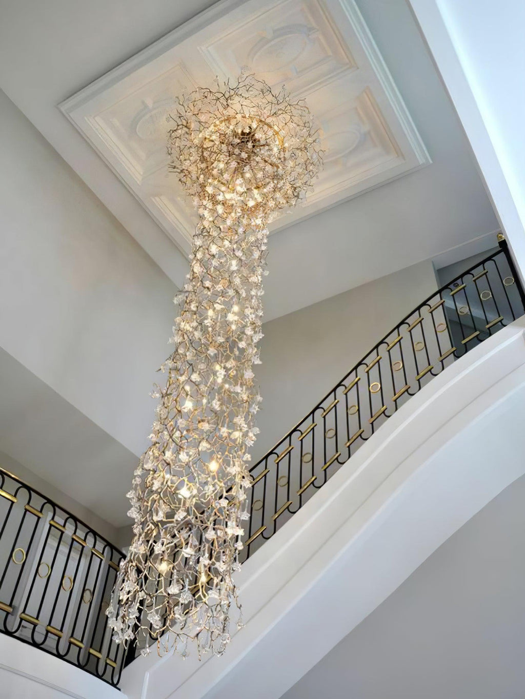Abeleisa Lustre Laiton Cristal Forme Branche d'Arbre et Échelle - Neutralighting
