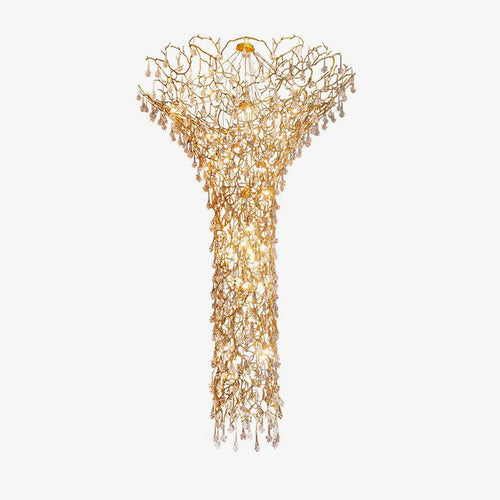 Abeleisa Lustre Laiton Cristal Forme Branche d'Arbre et Échelle - Neutralighting