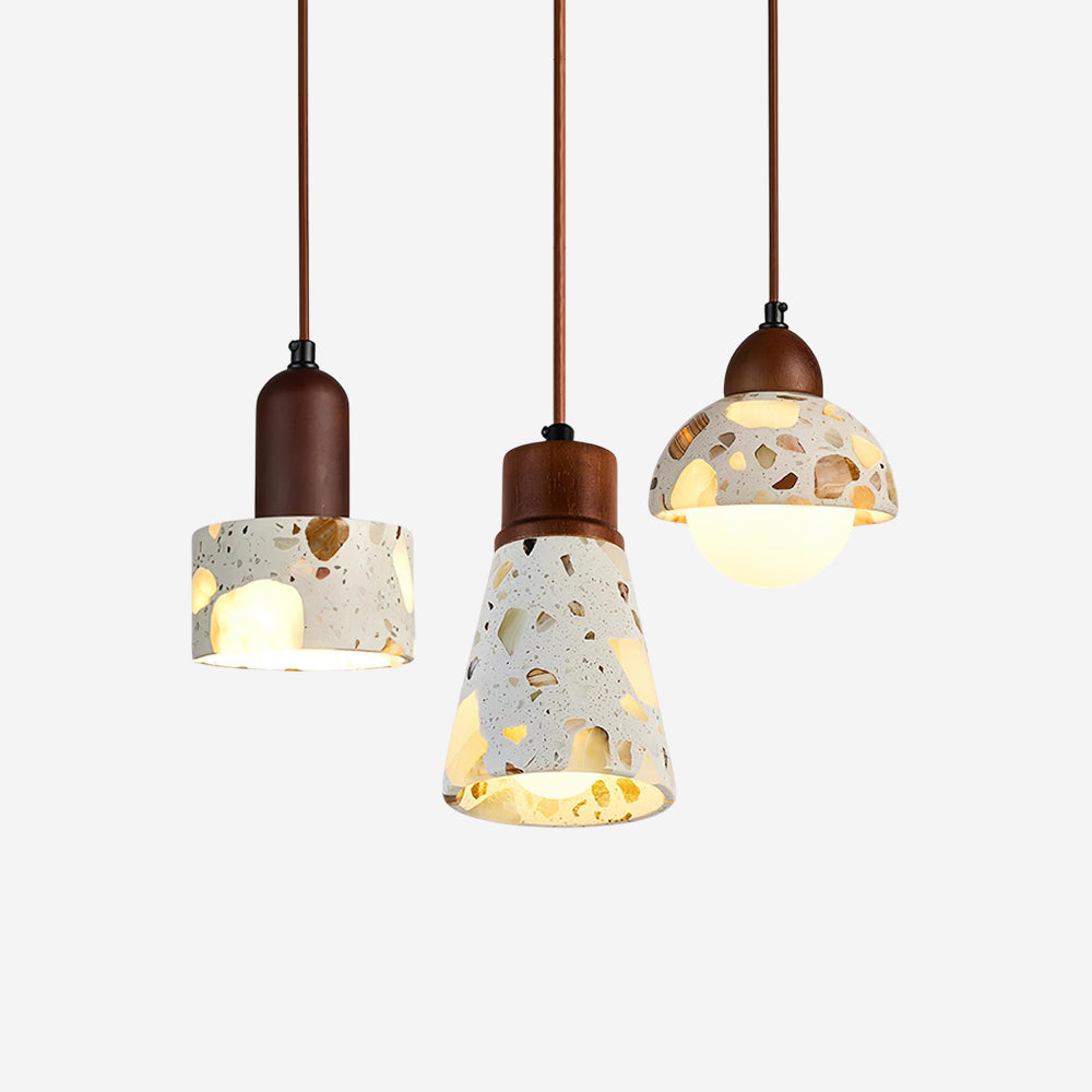 Tressa Lampe Suspension Sculpturale Incrustation Terrazzo - Neutralighting