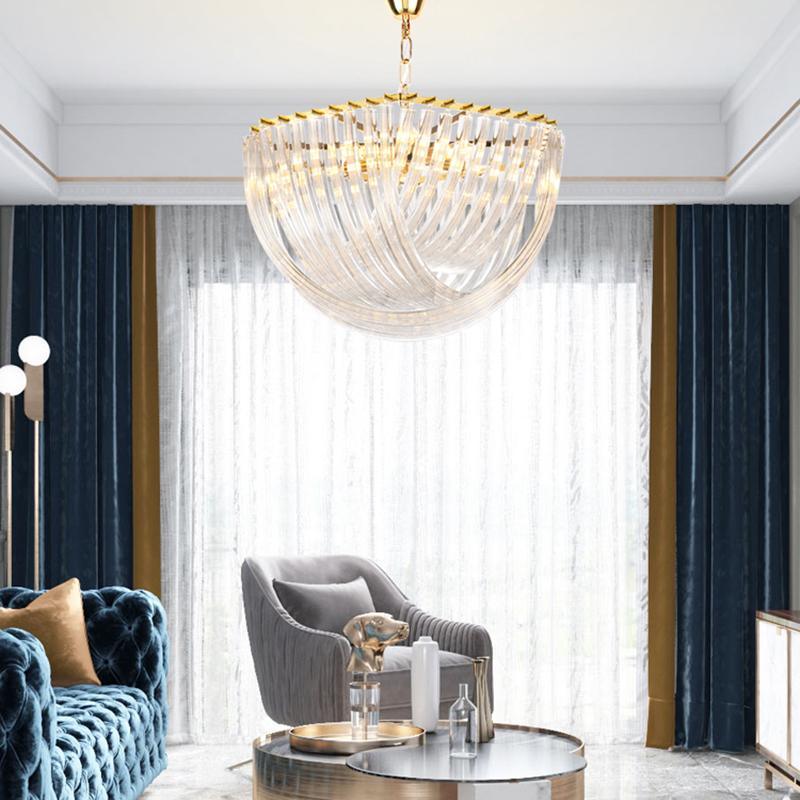 Aurora Chandelier Clair Courbé Superposé - Neutralighting
