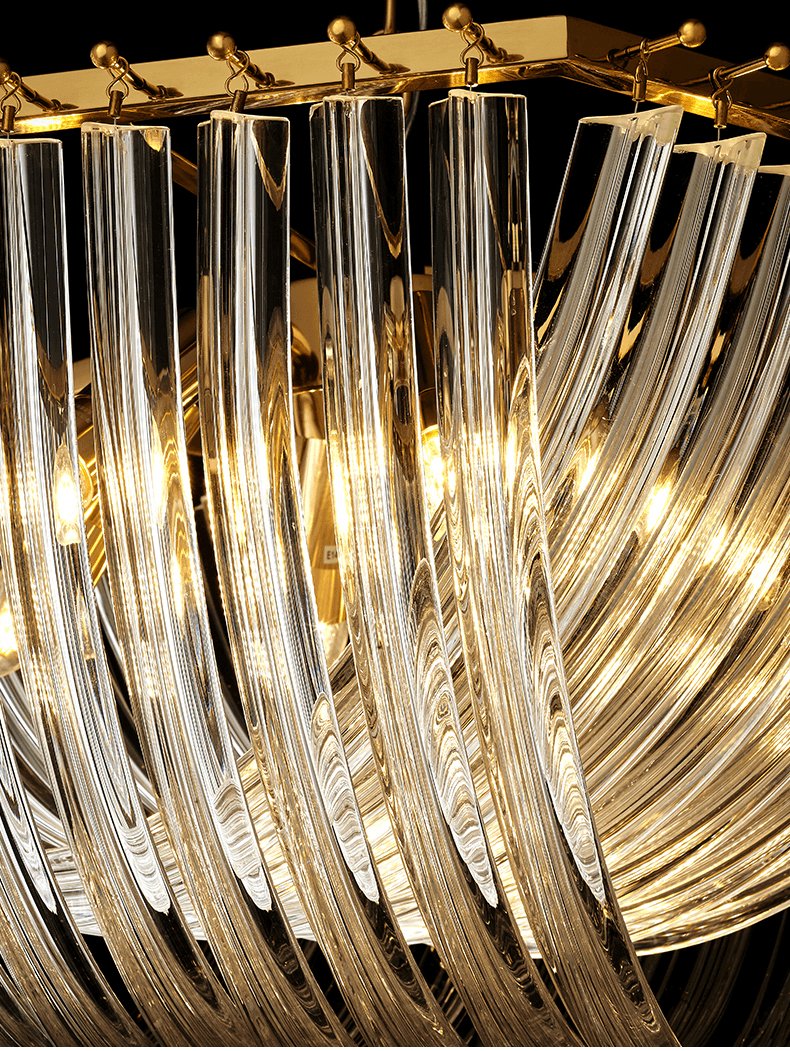 Aurora Chandelier Clair Courbé Superposé - Neutralighting