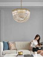 Aurora Chandelier Clair Courbé Superposé - Neutralighting