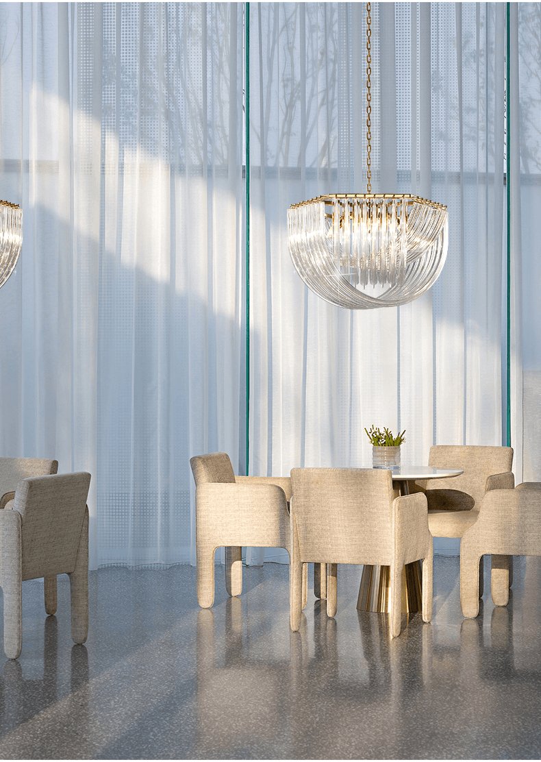 Aurora Chandelier Clair Courbé Superposé - Neutralighting