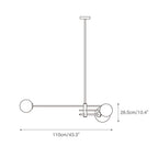Catalel Moderne Minimaliste Laiton Verre Lustre - Neutralighting