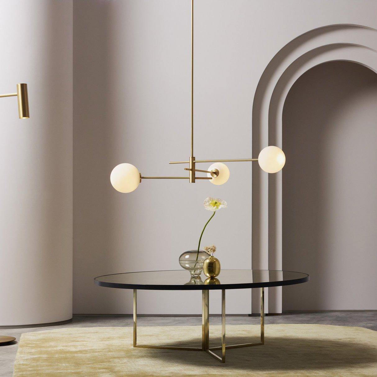 Catalel Moderne Minimaliste Laiton Verre Lustre - Neutralighting