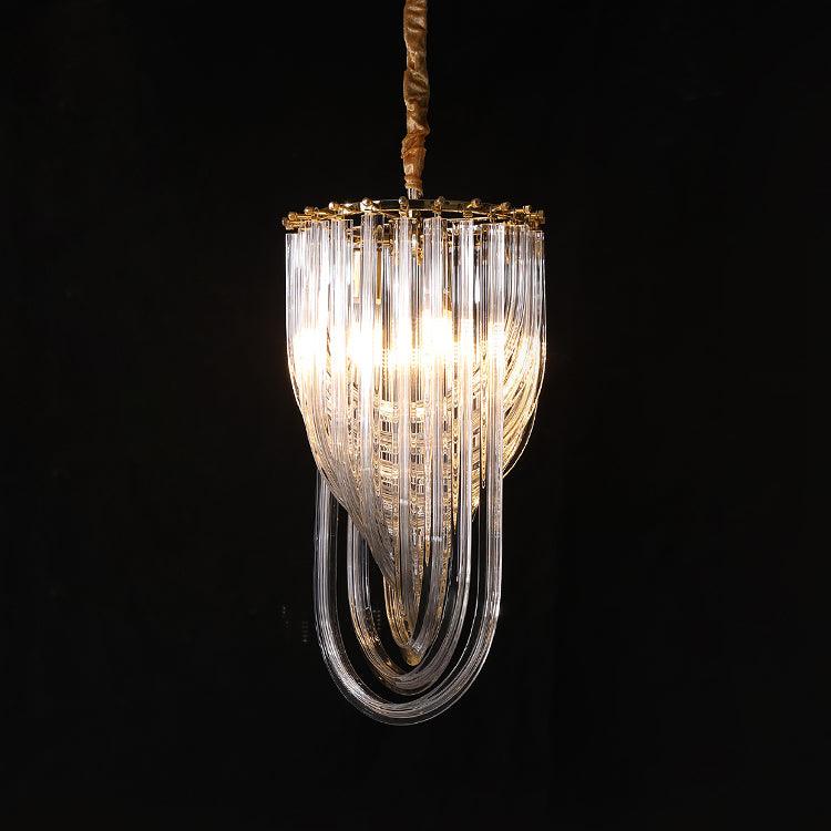 Aurora Chandelier Clair Courbé Superposé - Neutralighting