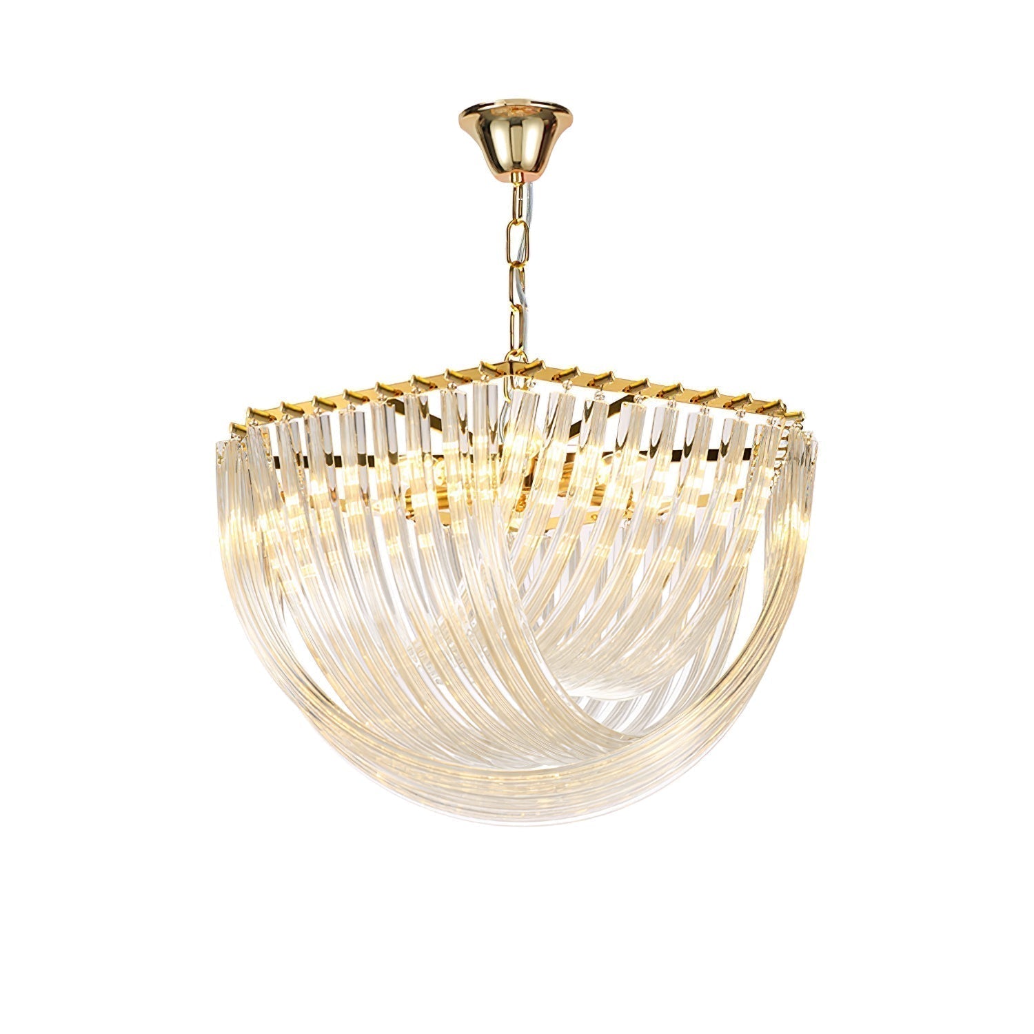 Aurora Chandelier Clair Courbé Superposé - Neutralighting