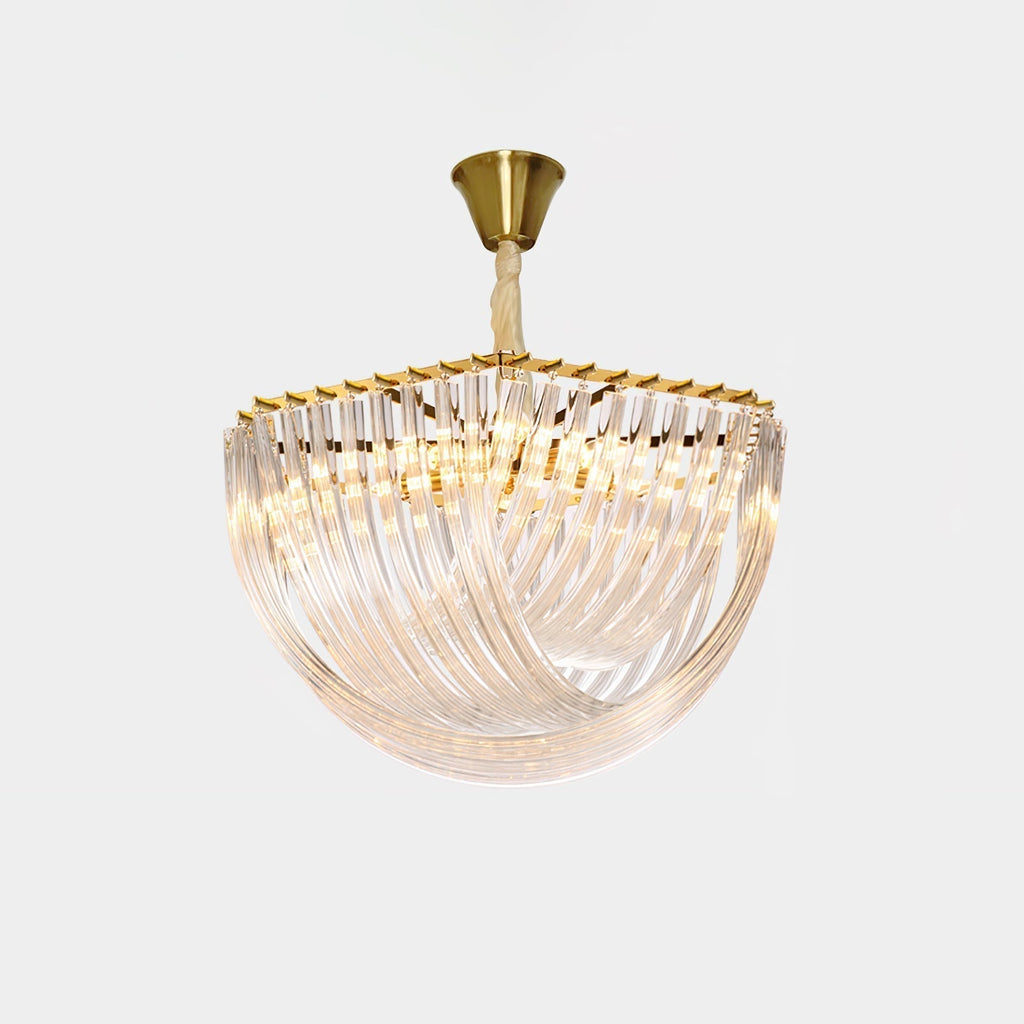 Aurora Chandelier Clair Courbé Superposé - Neutralighting