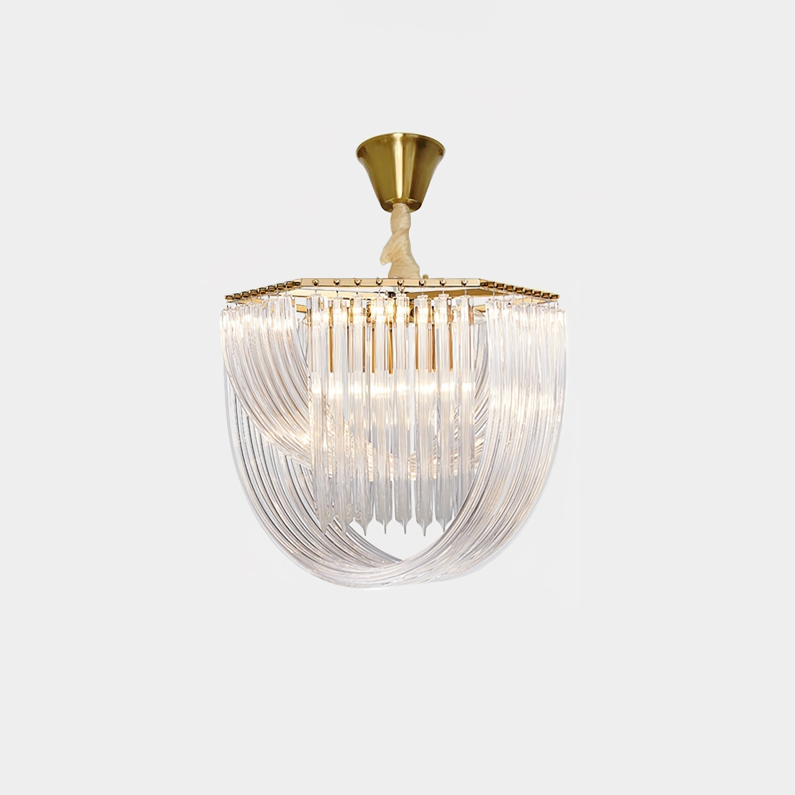 Aurora Chandelier Clair Courbé Superposé - Neutralighting