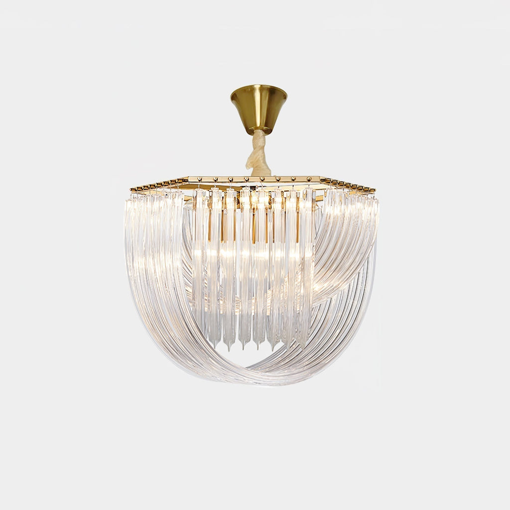 Aurora Chandelier Clair Courbé Superposé - Neutralighting