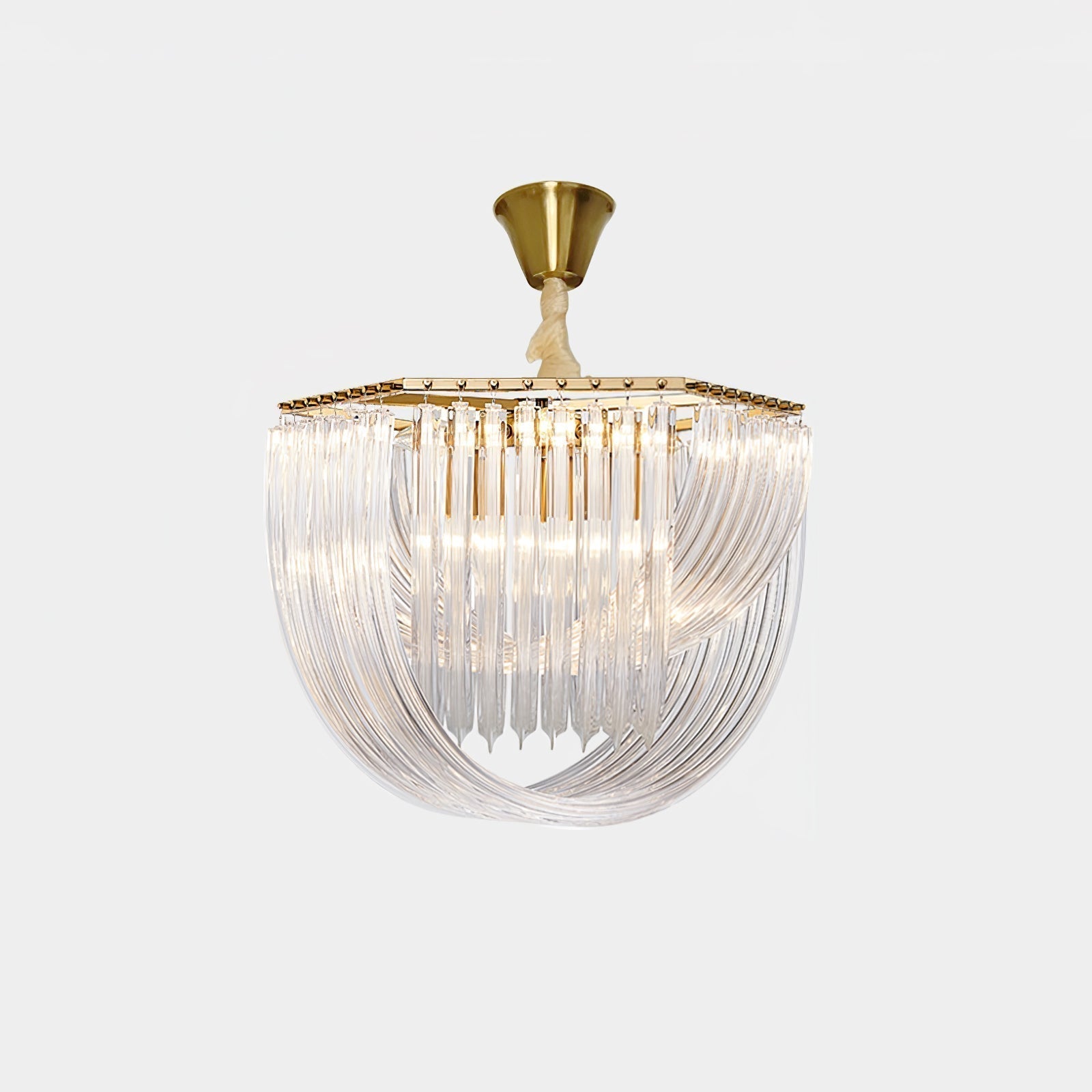 Aurora Chandelier Clair Courbé Superposé - Neutralighting
