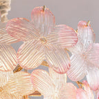 Cavine Lustre en verre rose en forme de fleur - Neutralighting
