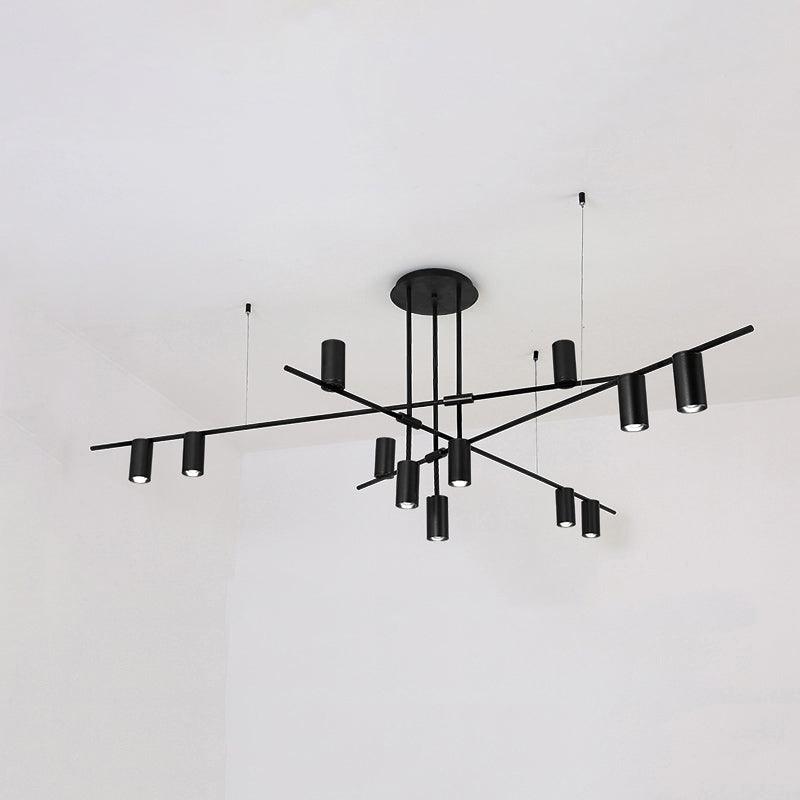 Lustra Chandelier Tribes Laiton Linéaire Cylindrique - Neutralighting