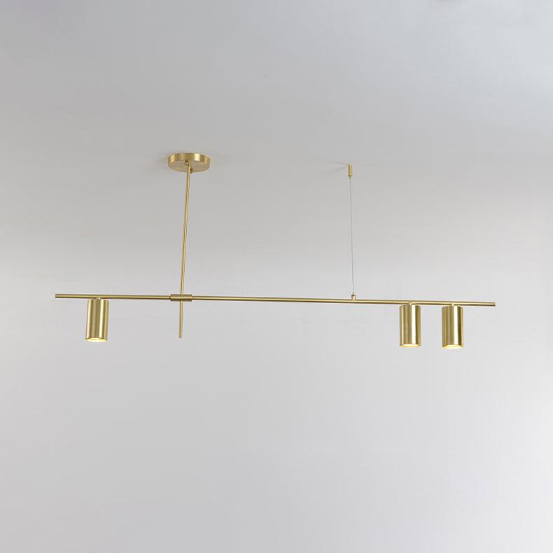 Lustra Chandelier Tribes Laiton Linéaire Cylindrique - Neutralighting