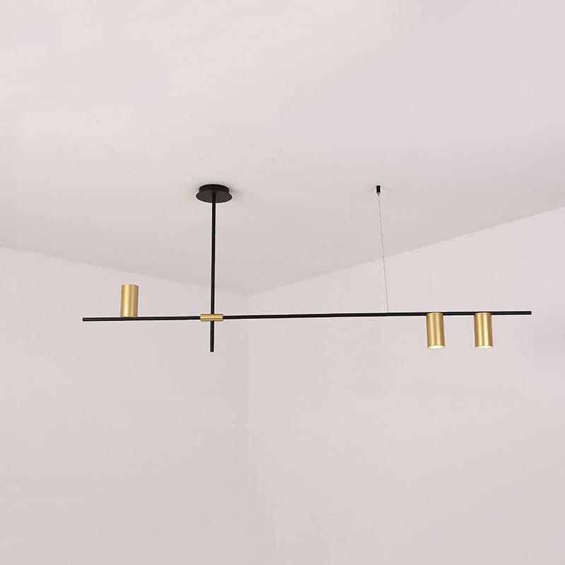 Lustra Chandelier Tribes Laiton Linéaire Cylindrique - Neutralighting
