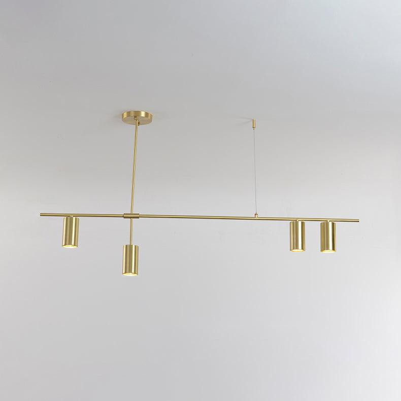 Lustra Chandelier Tribes Laiton Linéaire Cylindrique - Neutralighting