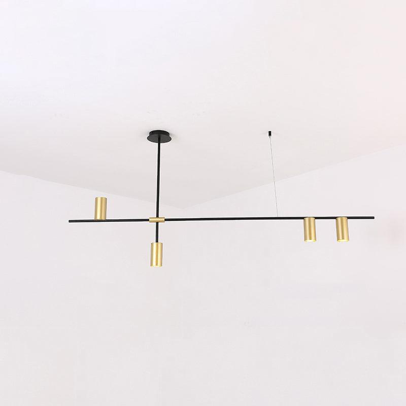 Lustra Chandelier Tribes Laiton Linéaire Cylindrique - Neutralighting