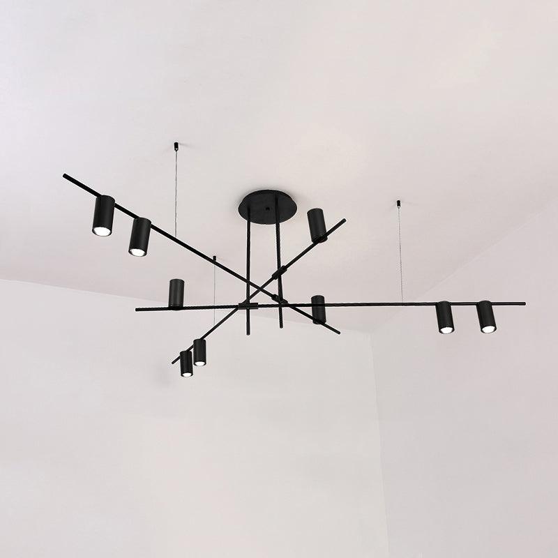 Lustra Chandelier Tribes Laiton Linéaire Cylindrique - Neutralighting