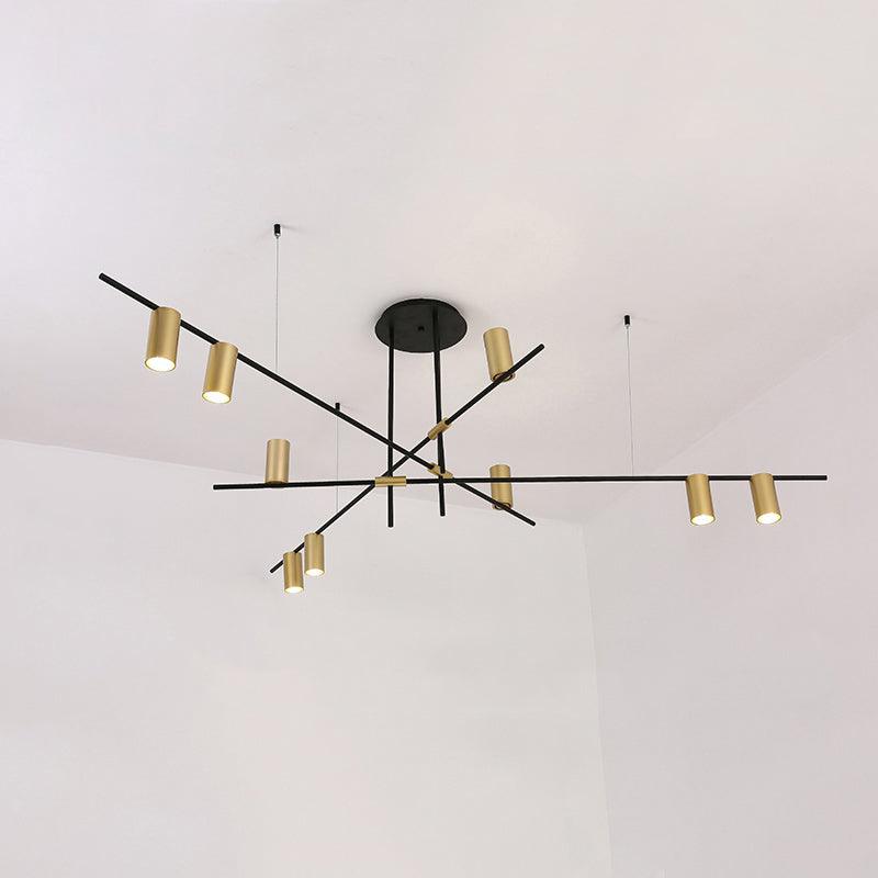 Lustra Chandelier Tribes Laiton Linéaire Cylindrique - Neutralighting