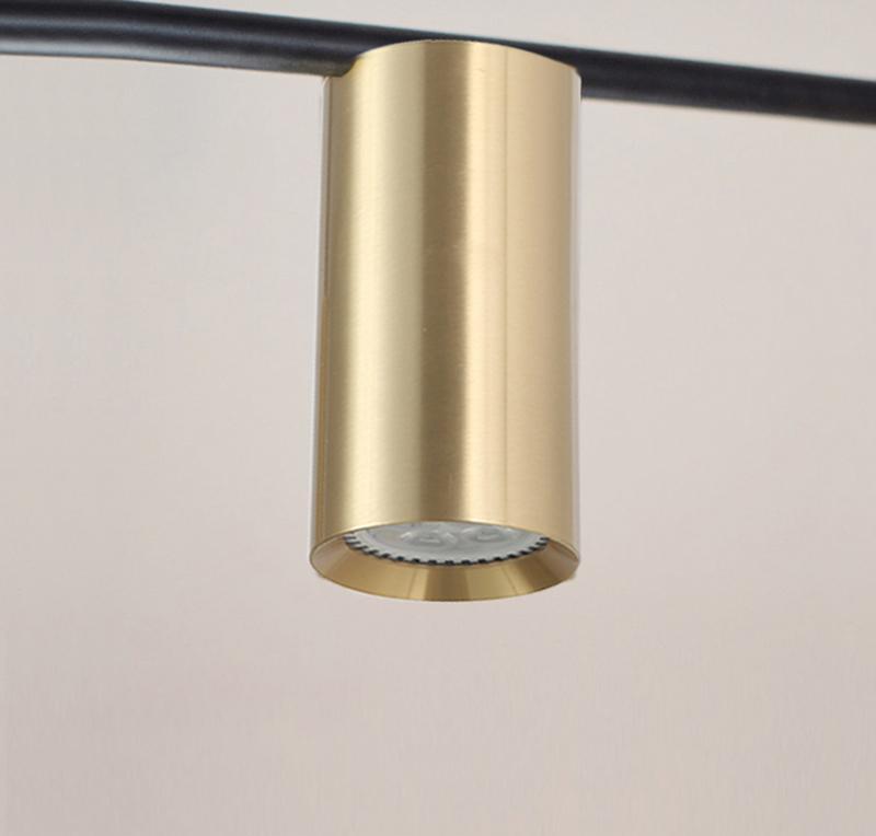 Lustra Chandelier Tribes Laiton Linéaire Cylindrique - Neutralighting