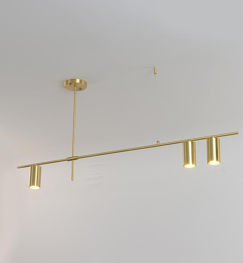 Lustra Chandelier Tribes Laiton Linéaire Cylindrique - Neutralighting