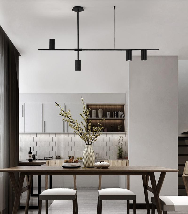 Lustra Chandelier Tribes Laiton Linéaire Cylindrique - Neutralighting