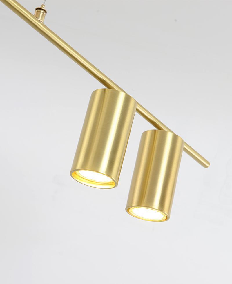 Lustra Chandelier Tribes Laiton Linéaire Cylindrique - Neutralighting