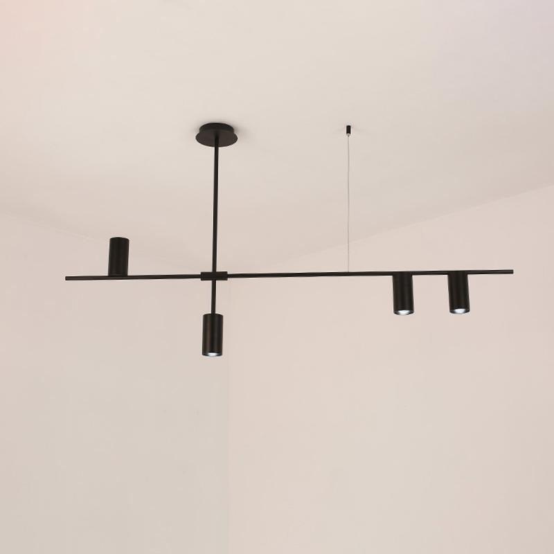 Lustra Chandelier Tribes Laiton Linéaire Cylindrique - Neutralighting