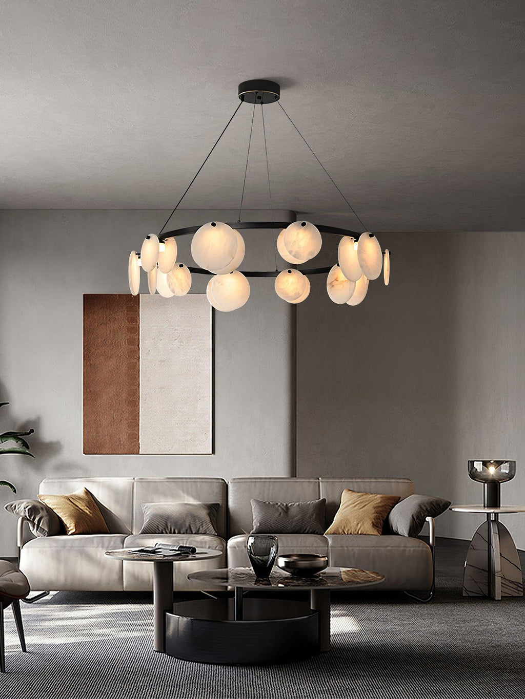 Olveneth Lustre Moderne en Albâtre - Neutralighting