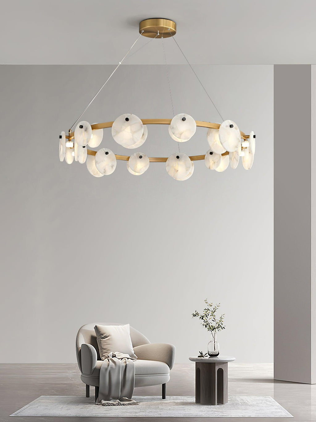 Olveneth Lustre Moderne en Albâtre - Neutralighting