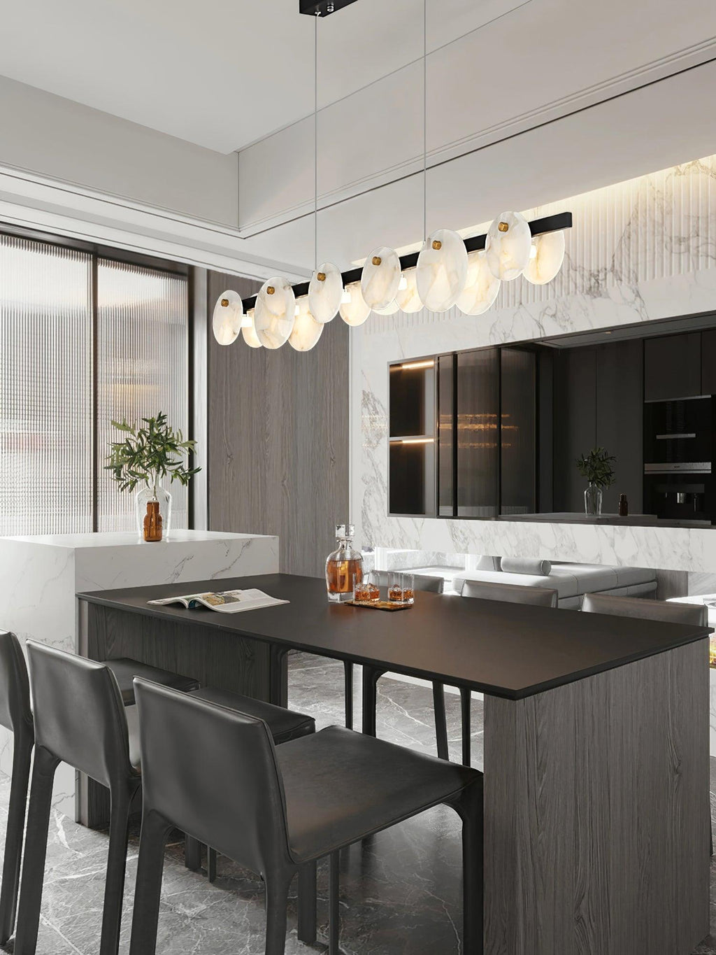 Olirel Suspension Linéaire en Albâtre - Neutralighting
