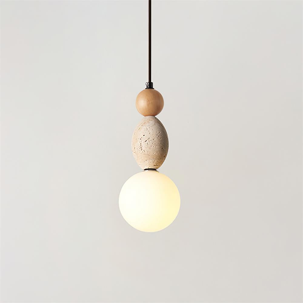Ritta Suspension Triple Sphère Travertin - Neutralighting