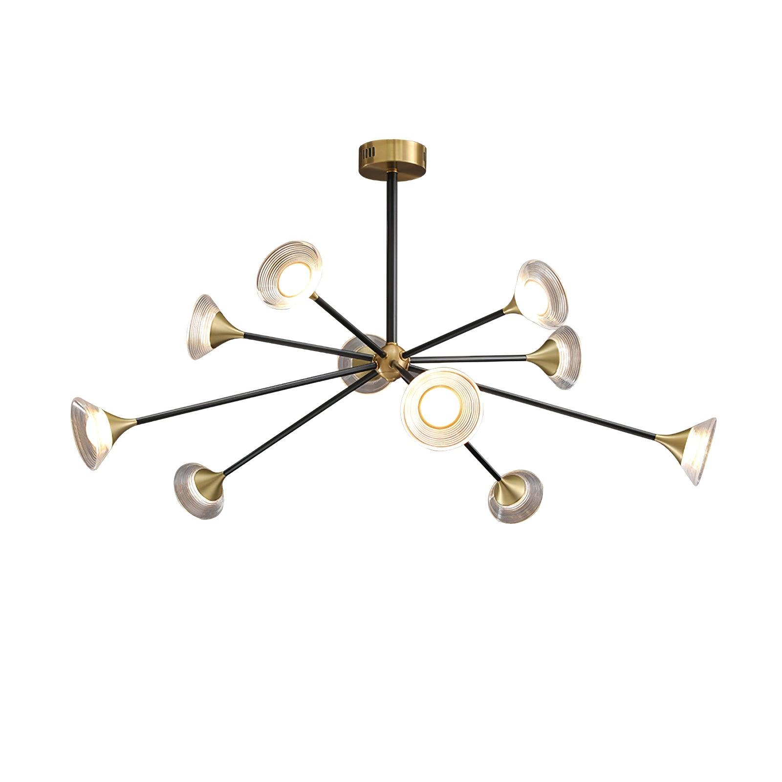 Myzoraris Mid Century Moderne Verre Lustre - Neutralighting
