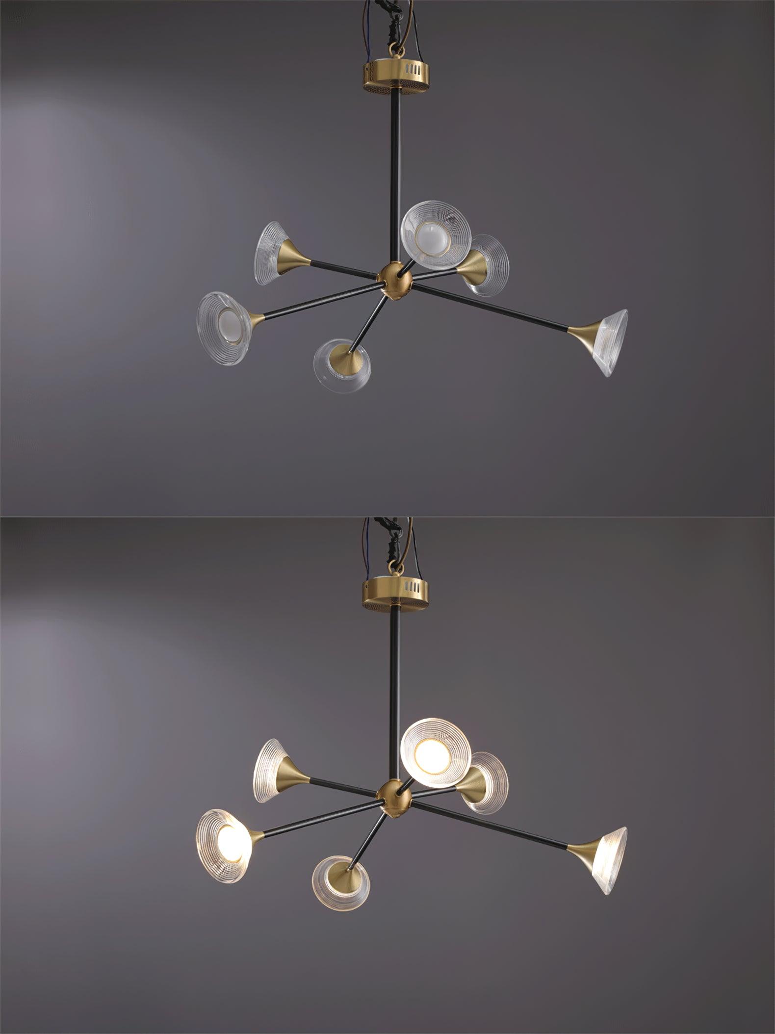 Myzoraris Mid Century Moderne Verre Lustre - Neutralighting